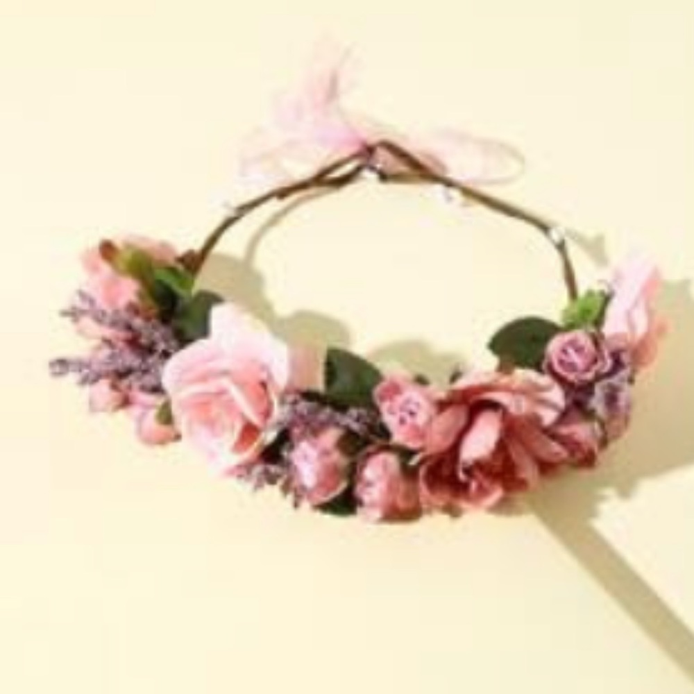 Pink Flower Crown